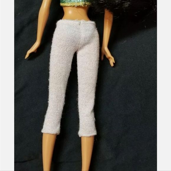 Barbie Doll Clothes blue shiny dress with shiny capris - Picture 6 of 8